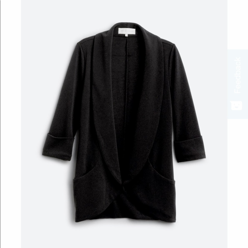 Frenchmauve Melanie Knit Tunic Blazer-Black size Small